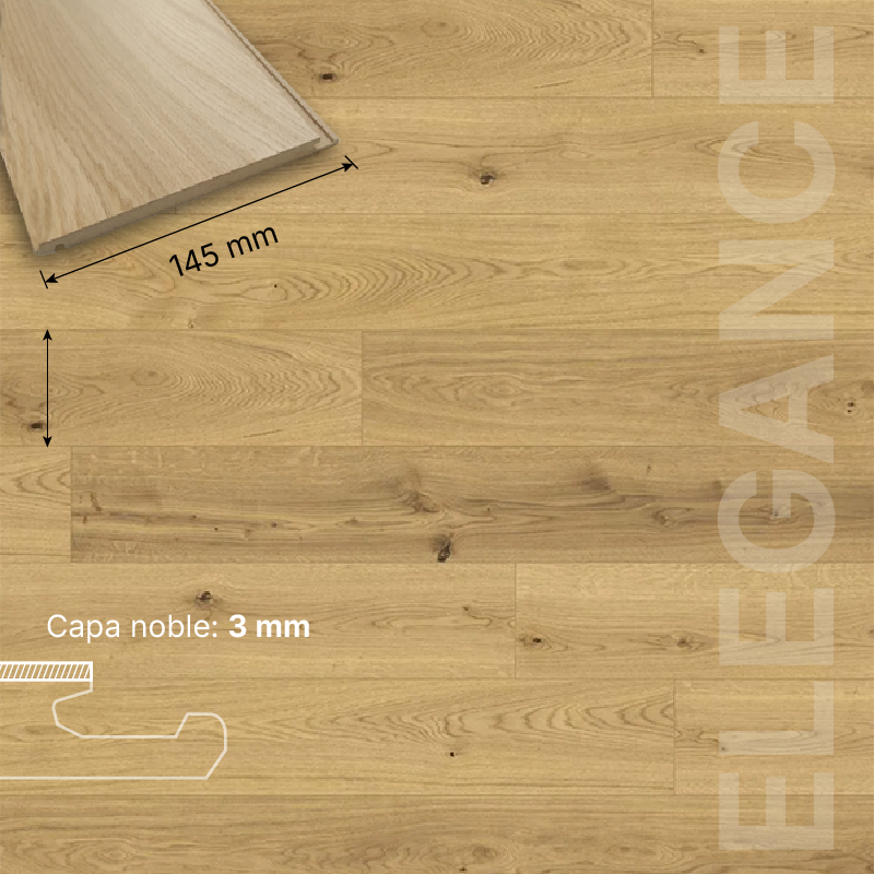 ROBLE FLOTANTE HDF - 14/3 - PREMIUM 127